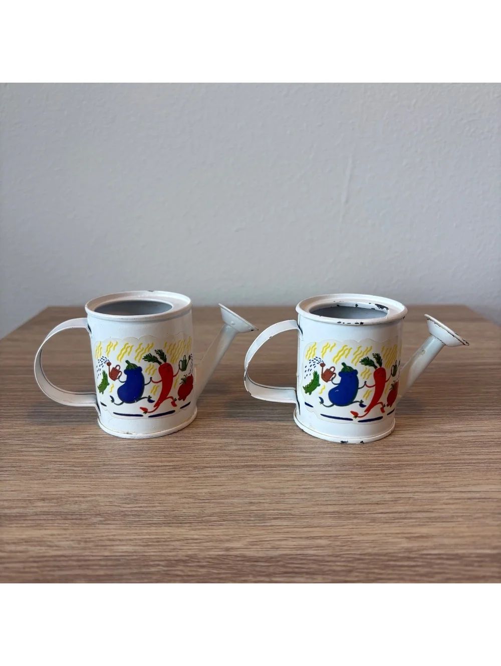 Vintage Muffy Vanderbear Watering Can Set of 2, 1996 A Salas Ballad Vegetables